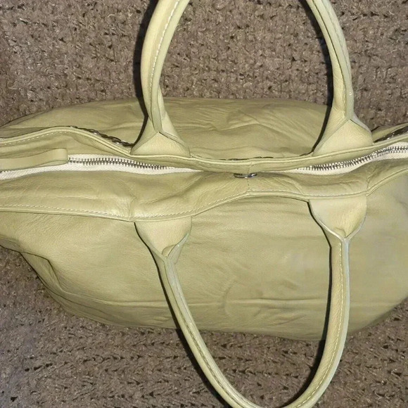 ANTONIO CRISTIANO-Light Olive Italian Leather Tote/Shoulder/Xbody-Studded-NEW - Picture 6 of 8